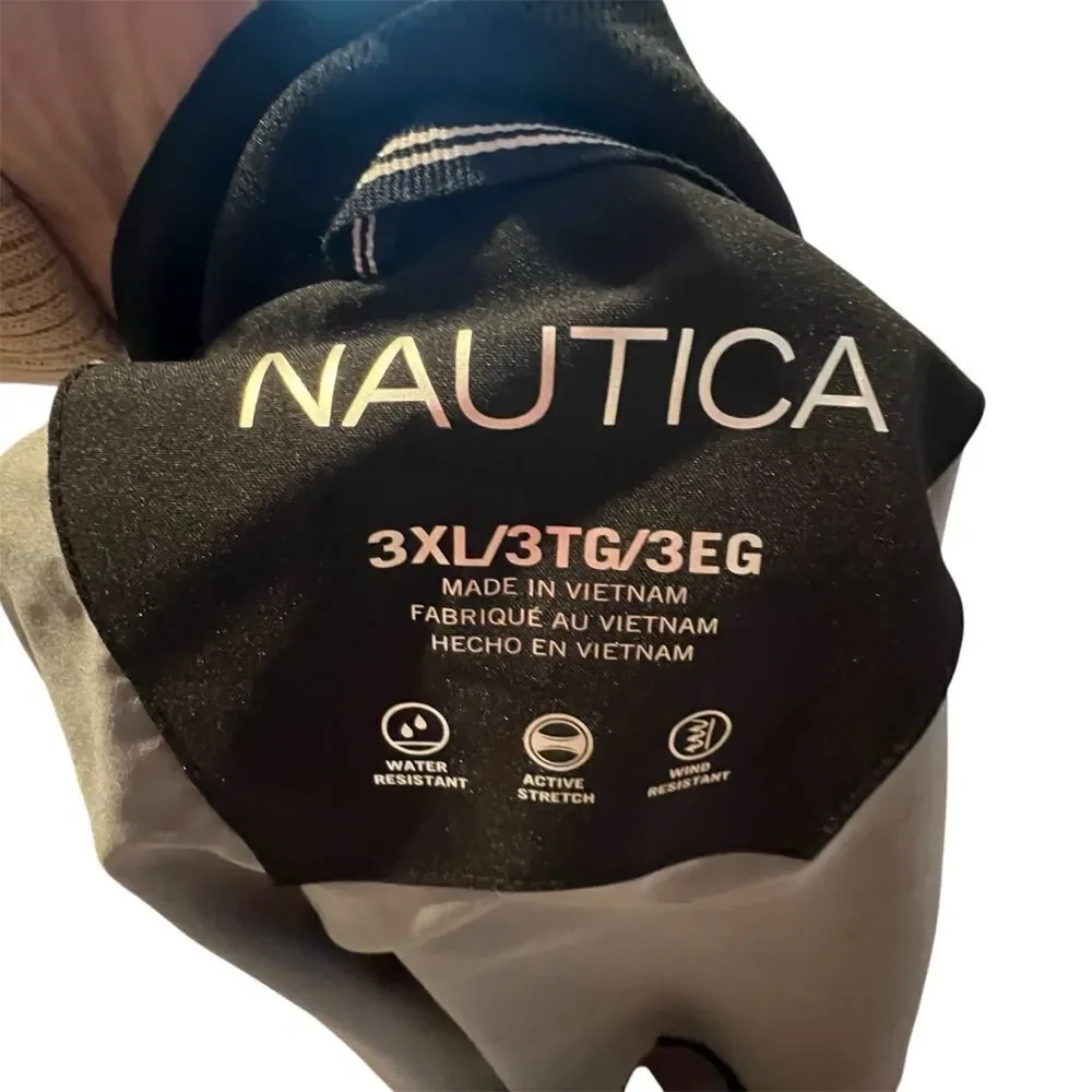 NWOT Nautica men's‎ 3x Microfiber Light Weight Zip Up Pocket Casual jacket black - Picture 8 of 11
